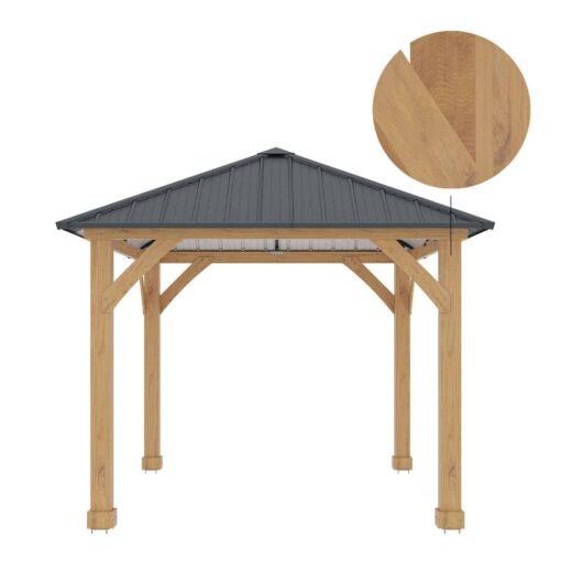 Cenador de madera 362x297x283 cm (10,72 m2) Tucson - Imagen 4