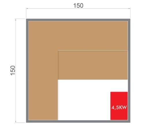 Sauna 4 plazas finlandesa Sense de 150 x 200 x 150 cm - Imagen 11