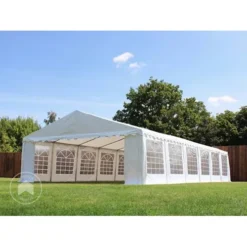 Alternative view of Carpa para fiestas, PVC 700, 6x12 m verde oscuro-blanco