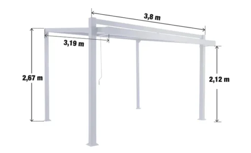Pérgola de aluminio Odyssea blanco de 319x380 cm - Imagen 7