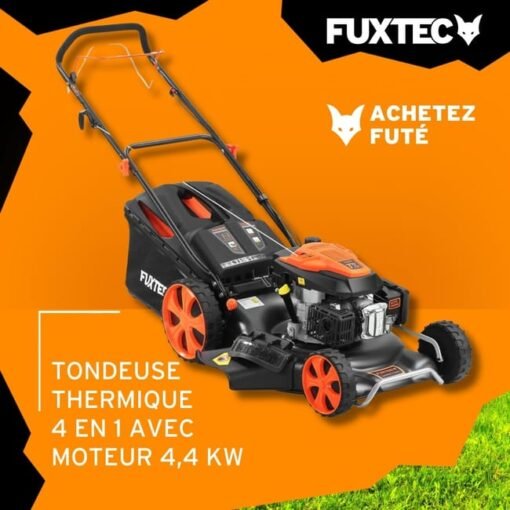 FUXTEC RM5396 autopropulsado gasolina 4 tiempos motor gasolina 196cc - anchura de corte 53 cm 196cc - función mulching - Imagen 8