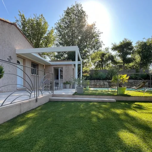 Pérgola retráctil SIROCO 4,50x4,109 m Motorizado con mando a distancia (Gris antracita RAL 7016) - Imagen 6