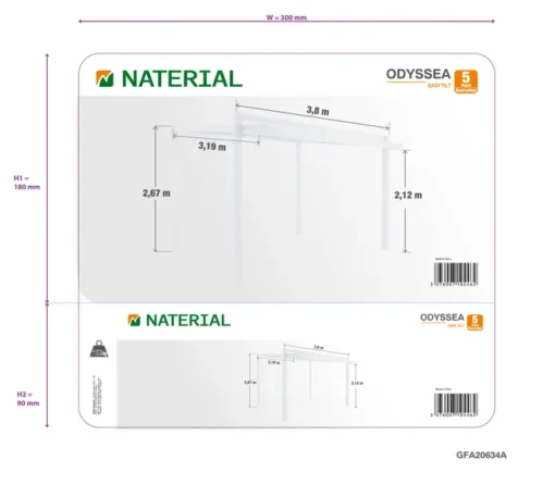 Pérgola de aluminio Odyssea blanco de 319x380 cm - Imagen 9