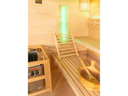 Espacio de bienestar para tu hogar: sauna finlandesa con diseño elegante y beneficios terapéuticos, con luz LED - Imagen 7