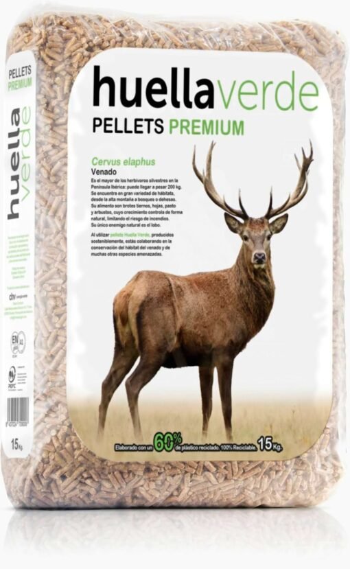 Palets de pellets Huella Verde de 15 kg de 77 sacos  Enplus A1 DINplus pack de 14 palets - Imagen 4