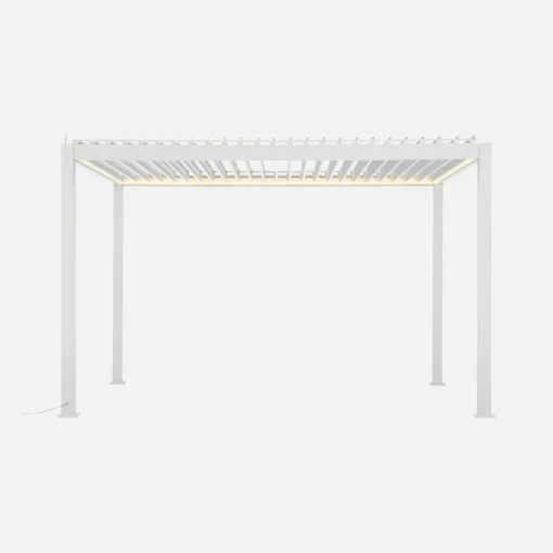 Pérgola bioclimática de aluminio 3x4m con iluminación LED - Imagen 5
