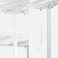 Alternative view of Pérgola bioclimática de aluminio y acero con lamas orientables 6x3m Palace