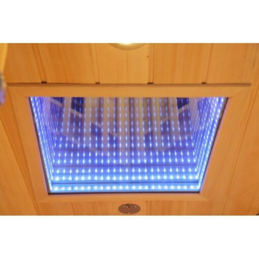 Sauna de infrarrojos con calentadores de carbono y espectro completo Vertical Black 2450W 3 asientos - SNÖ - Imagen 23