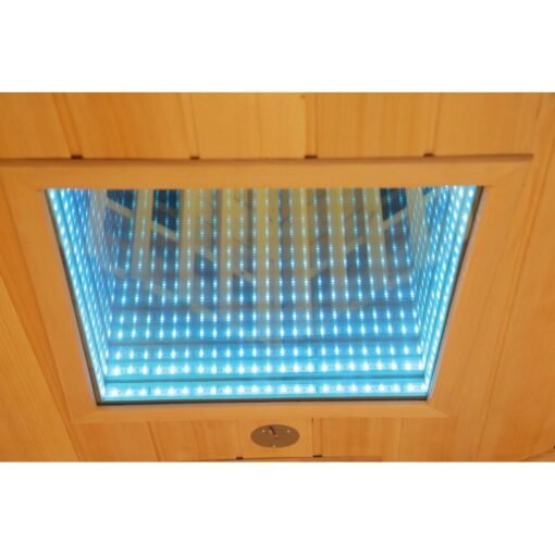 Sauna de infrarrojos con calentadores de carbono y espectro completo Vertical Black 2450W 3 asientos - SNÖ - Imagen 24