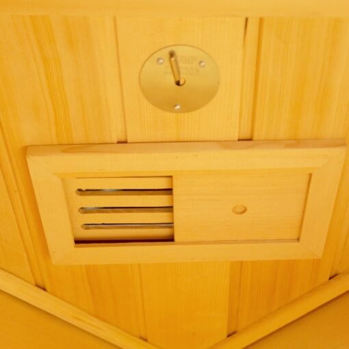Sauna de infrarrojos con calentadores de carbono y espectro completo Vertical Black 2450W 3 asientos - SNÖ - Imagen 25