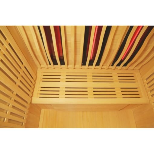 Sauna de infrarrojos con calentadores de carbono y espectro completo Vertical Black 2450W 3 asientos - SNÖ - Imagen 7