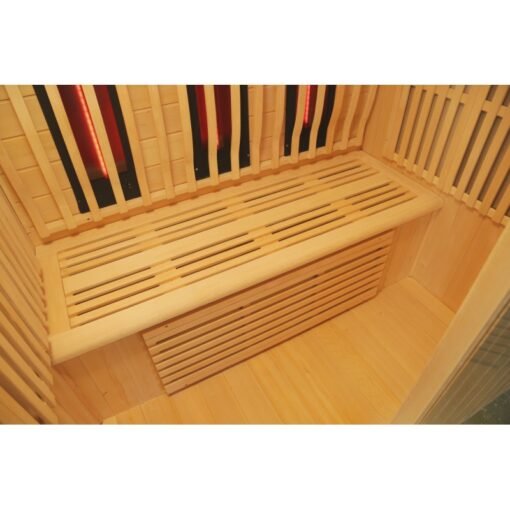Sauna de infrarrojos con calentadores de carbono y espectro completo Vertical Black 2450W 3 asientos - SNÖ - Imagen 9
