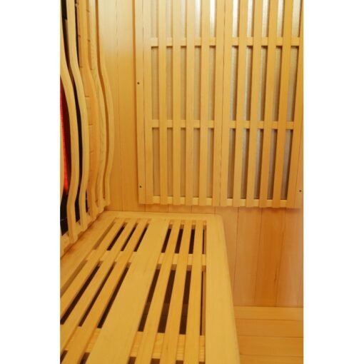Sauna de infrarrojos con calentadores de carbono y espectro completo Vertical Black 2450W 3 asientos - SNÖ - Imagen 10