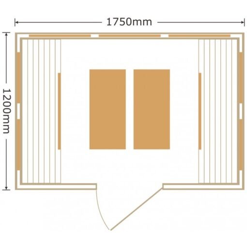 Sauna de infrarrojos con paneles de carbono 3200W LUXE 4 lugares - SNÖ - Imagen 4