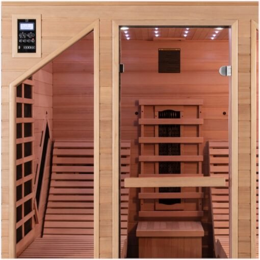 Sauna de infrarrojos LOUNGE 2 plazas paneles de carbono y cerámica 3300W - Snö - Imagen 12
