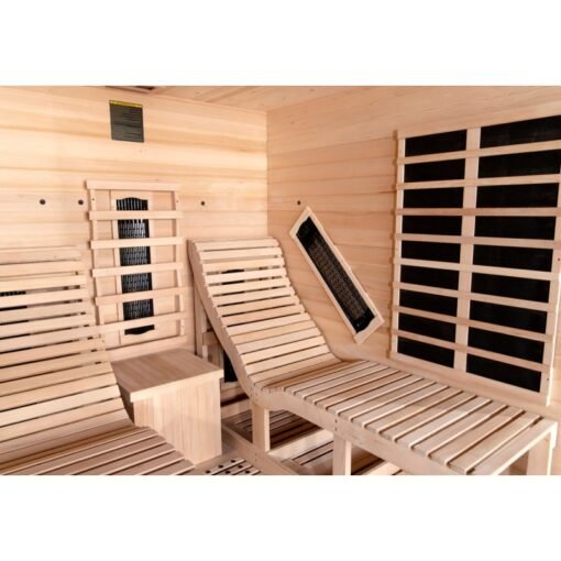 Sauna de infrarrojos LOUNGE 2 plazas paneles de carbono y cerámica 3300W - Snö - Imagen 6