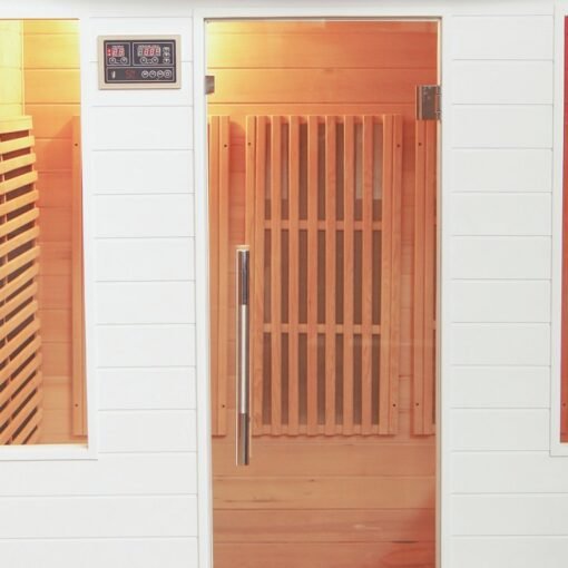 Sauna de infrarrojos paneles de carbono blanco 2600W 4 asientos SNÖ - Imagen 2