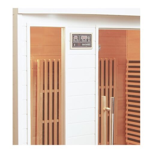 Sauna de infrarrojos paneles de carbono blanco 2600W 4 asientos SNÖ - Imagen 8